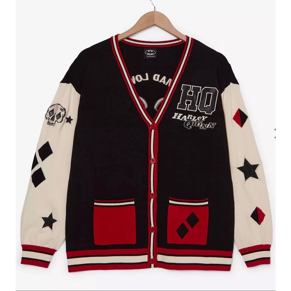 DC Comics Batman Harley Quinn Icons Women's Cardigan Nwt Size Medium